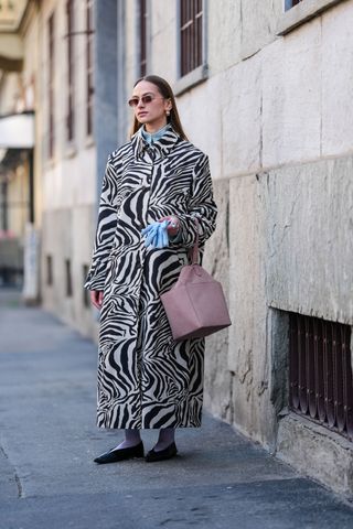 Milan Fashion Week street style: Zebra print