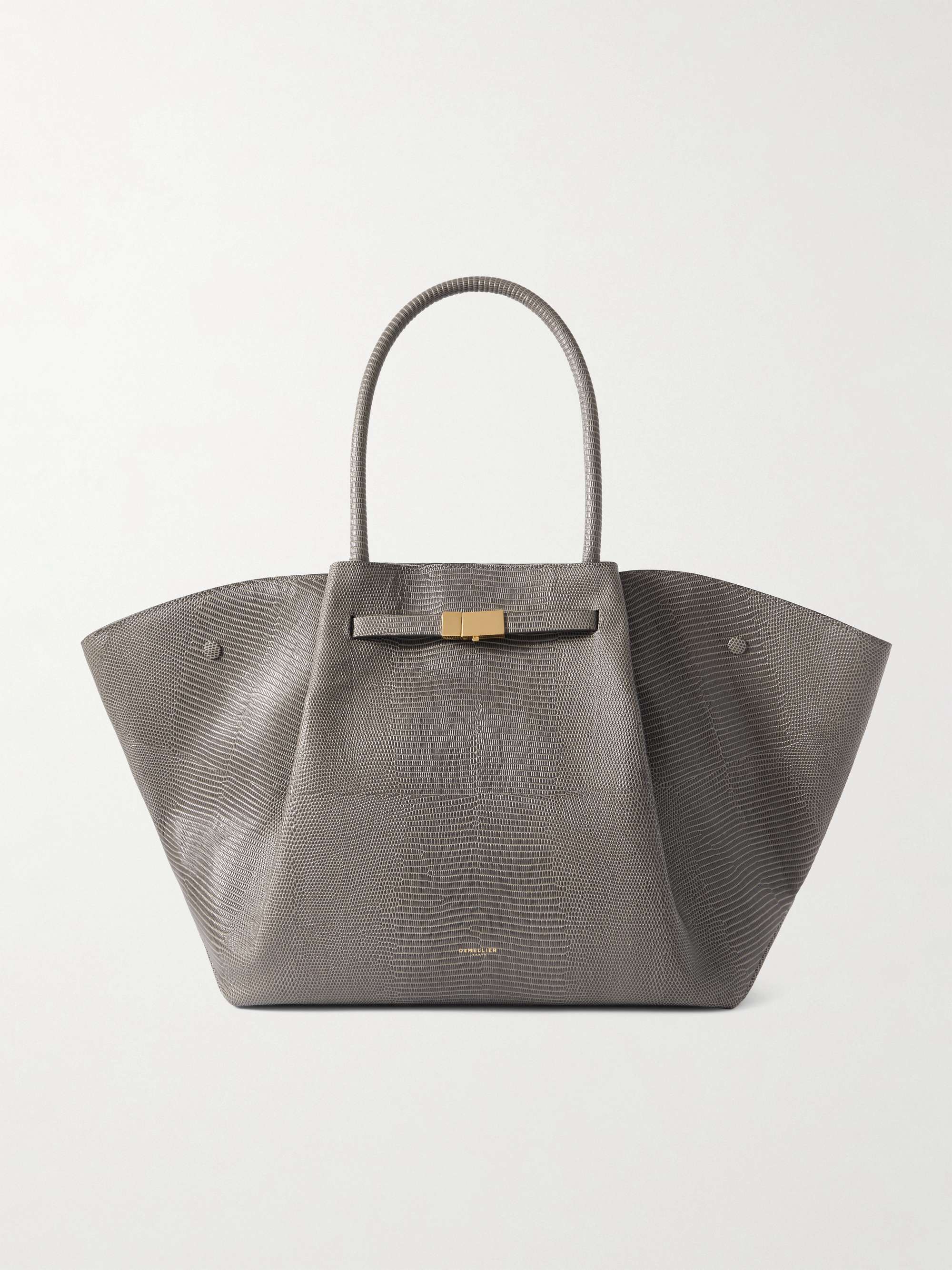 New York Lizard-Effect Leather Tote