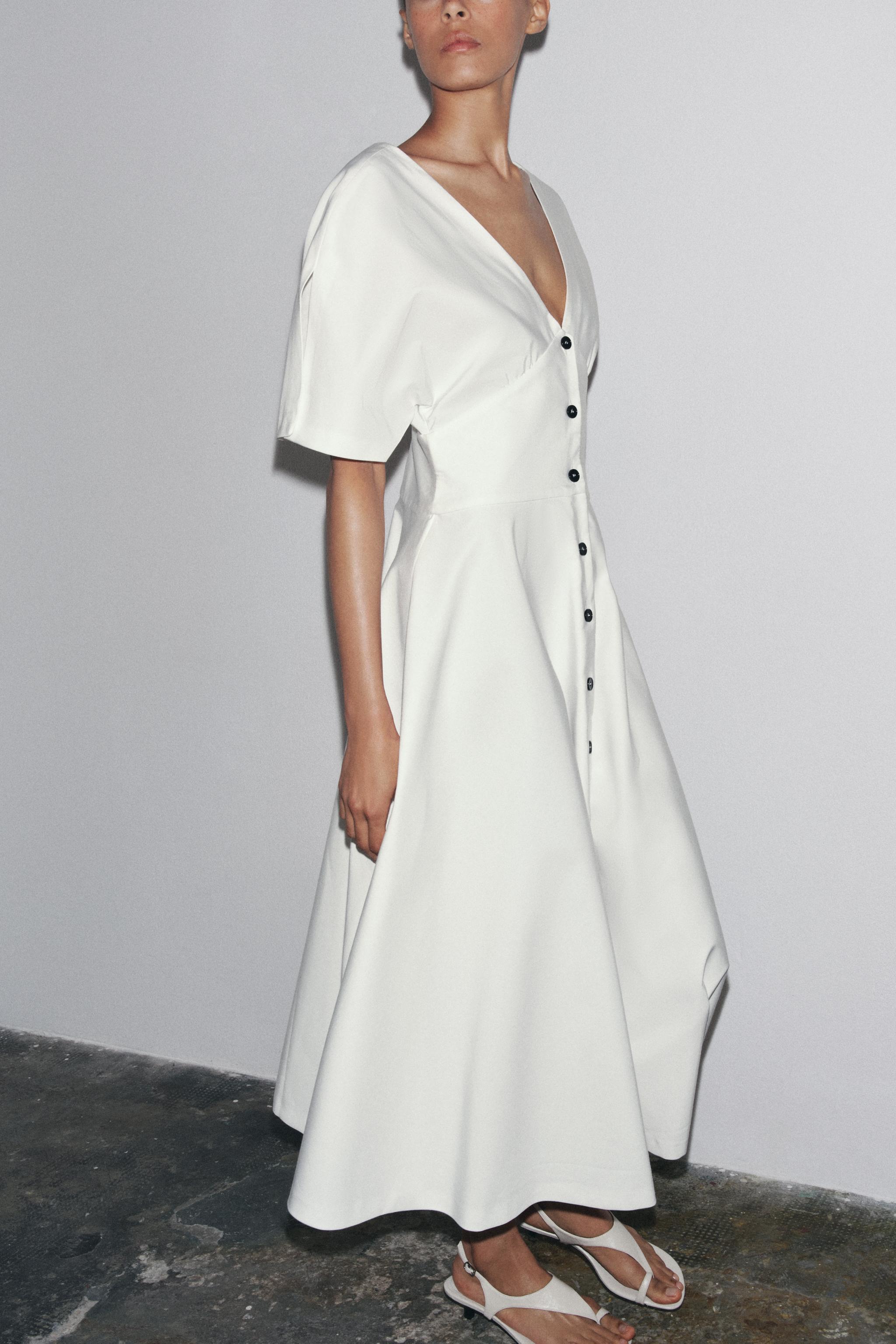 Zw Collection Midi Button Dress