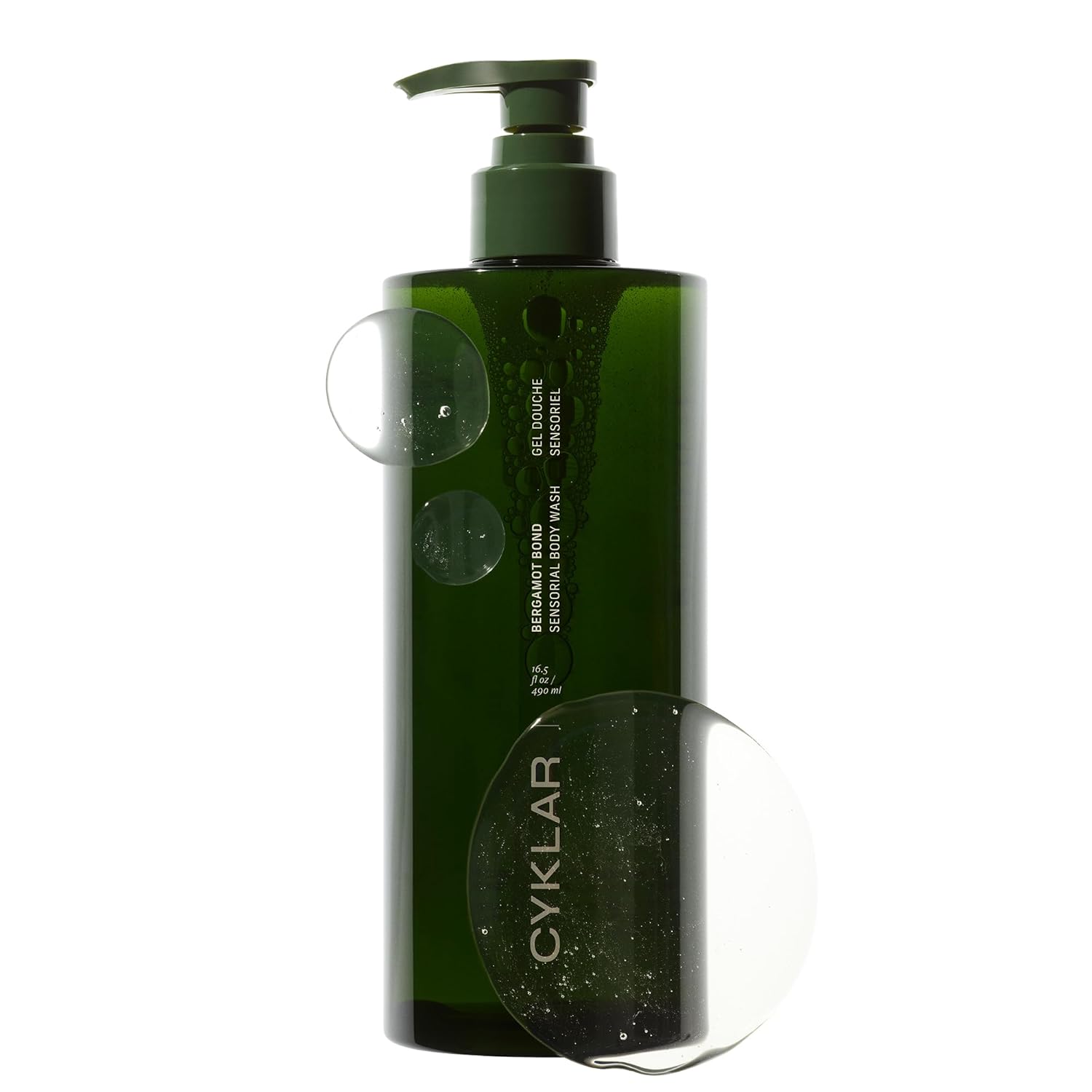 Cyklar Sensorial Body Wash. Bergamot Bond Hydrating Cleanser With Moisture Locking Multi-Oil Complex, Sodium Pca and Glycerin. Nourishing Shower Gel for Women and Men, 16.5 Fl Oz Luxury Bodywash