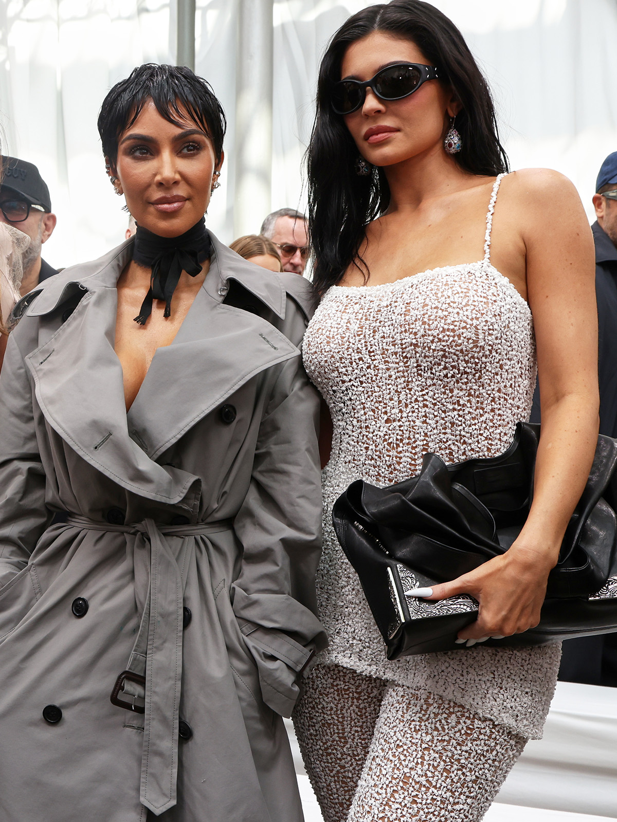 PARIS, FRANCE - OCTOBER 04: (EDITORIAL USE ONLY - For Non-Editorial use please seek approval from Fashion House) (L-R) Arianna Alessi, Kim Kardashian, Kylie Jenner attends the Maison Margiela Womenswear Spring/Summer 2026 show as part of Paris Fashion Week on October 04, 2025 in Paris, France.