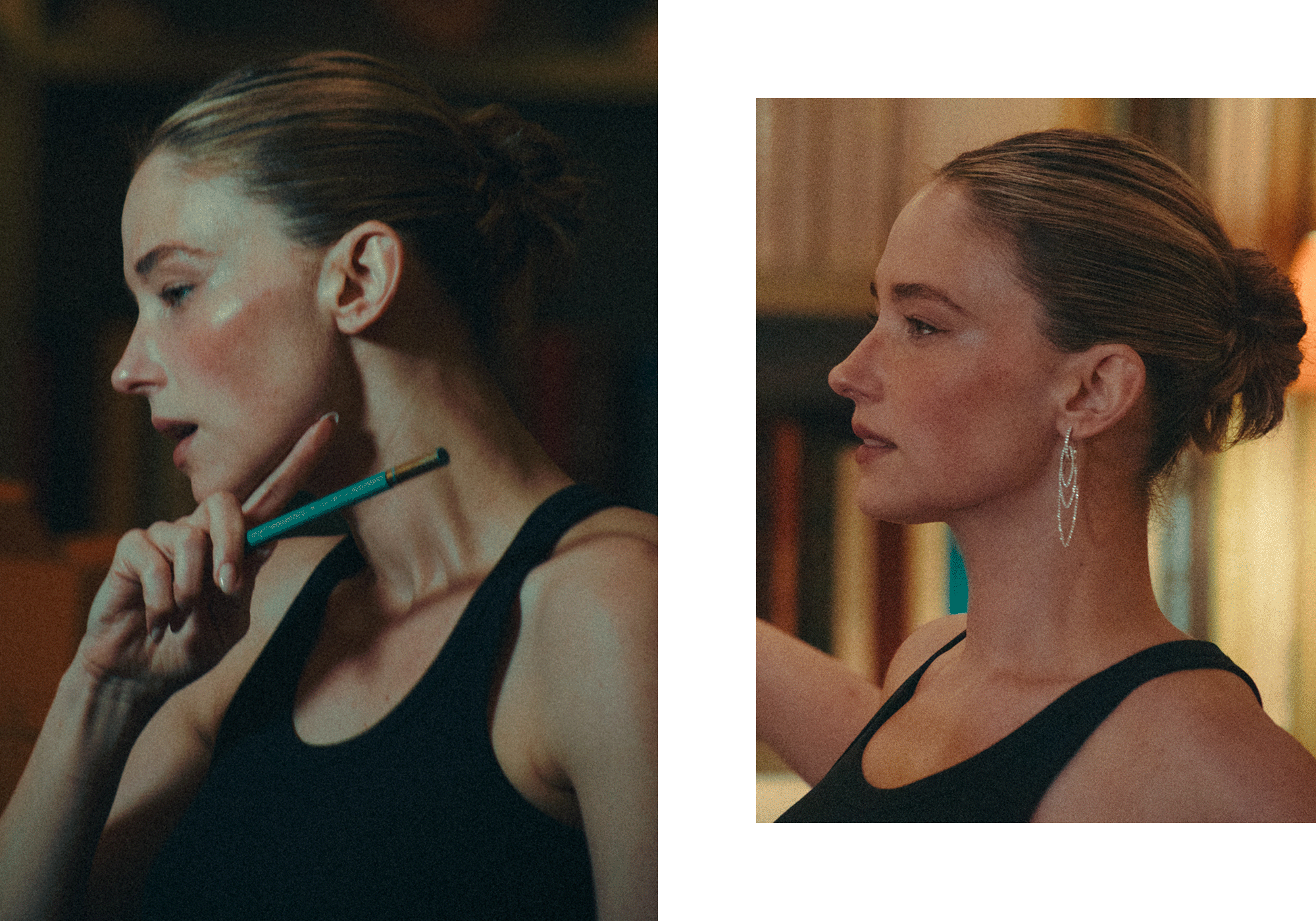 Glam photos of Haley Bennett as she gets ready for the NYC premiere of The Last Frontier.