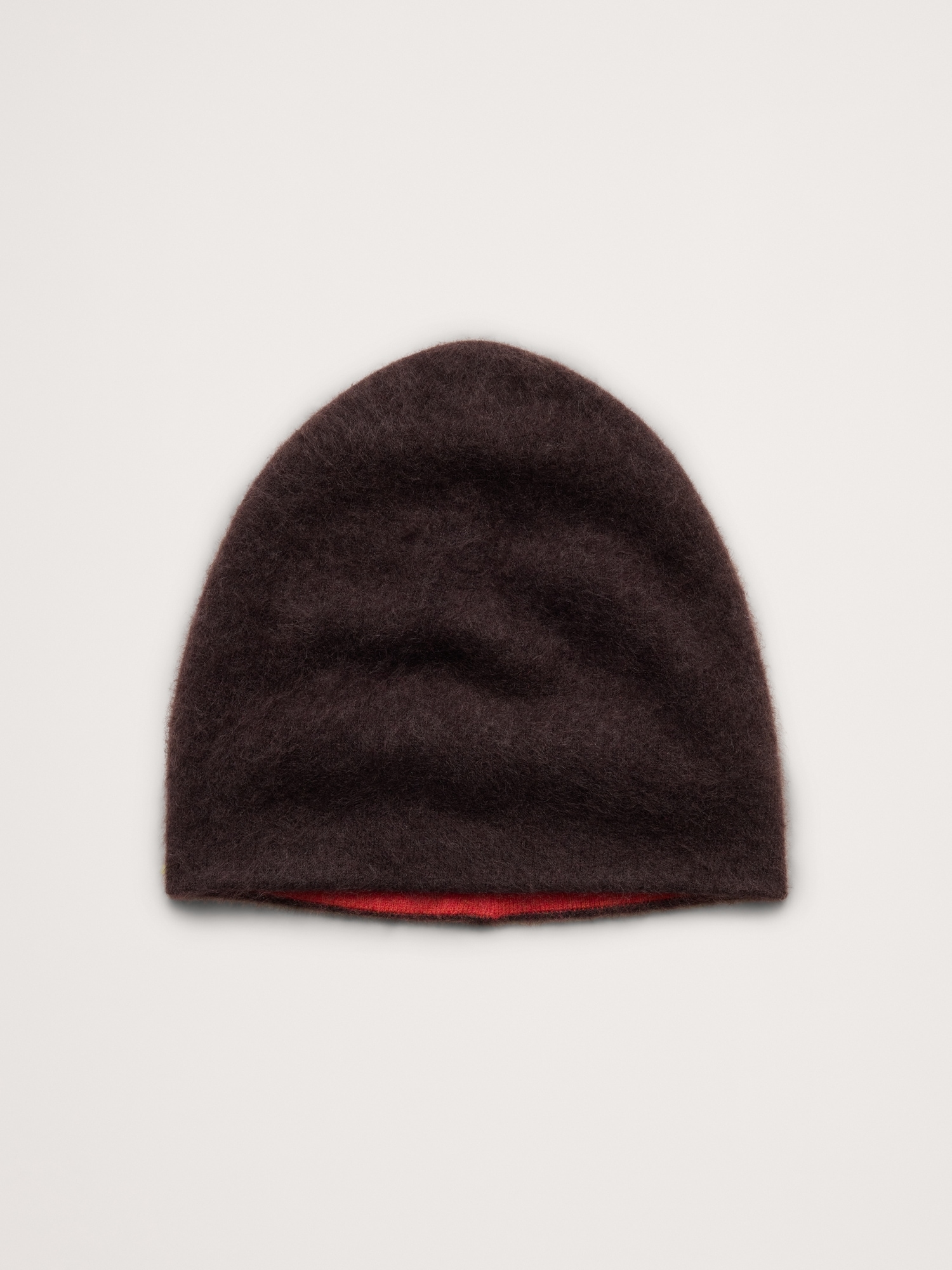 Reversible Brushed Wool-Cashmere Beanie
