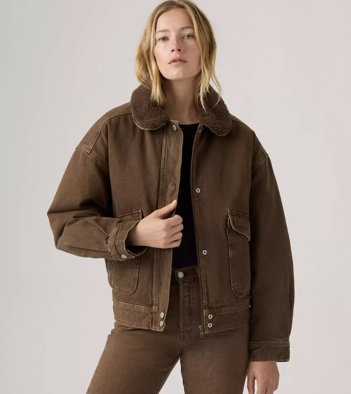 Levi's, Everyday Bomber With Faux Shearling Collar