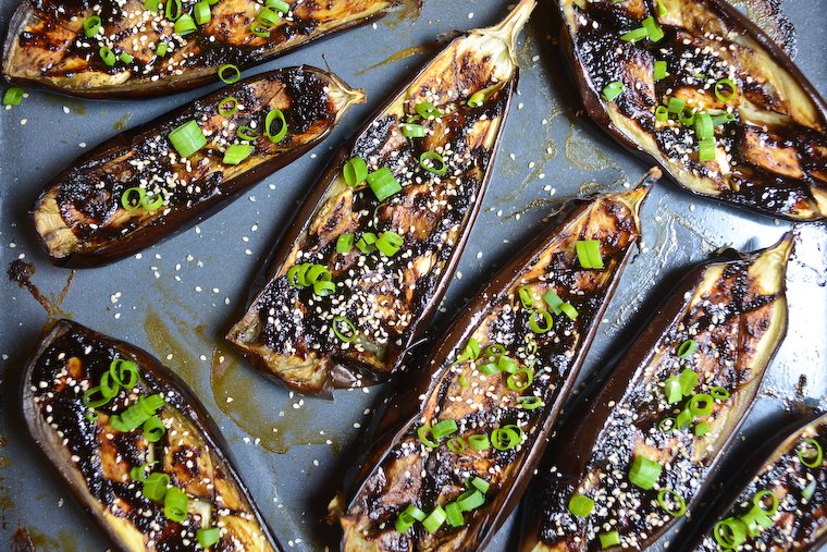 Easy Doenjang Glazed Eggplant