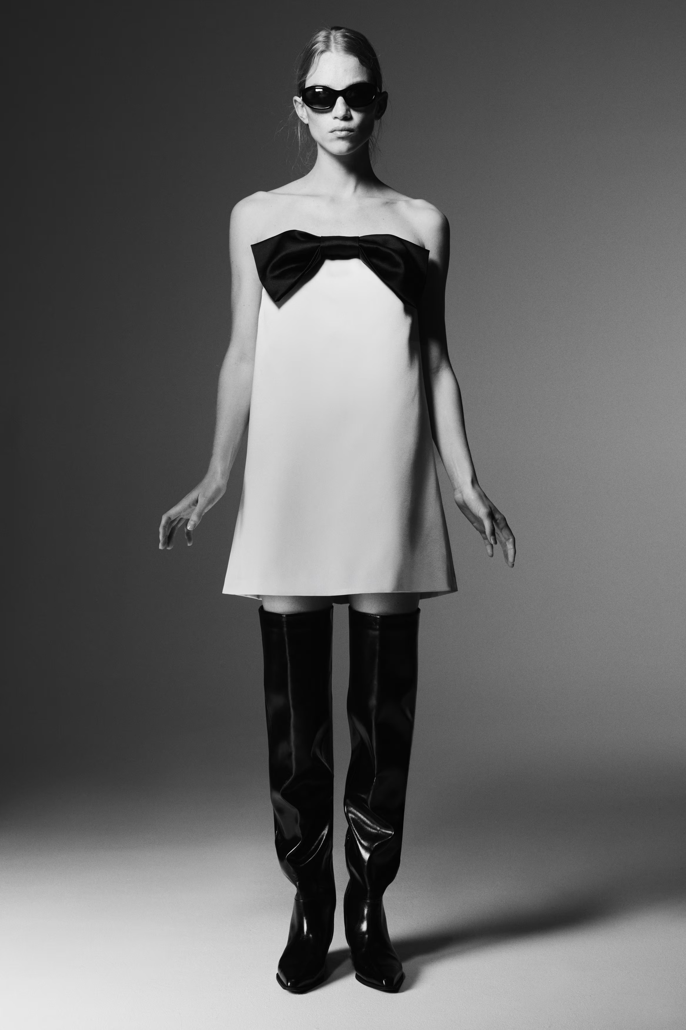 hm, Bow-Front Bandeau Dress