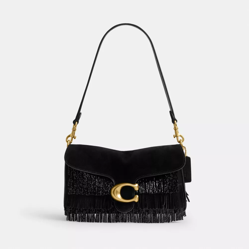 Tabby Shoulder Bag 26 With Crystal Beaded Fringe