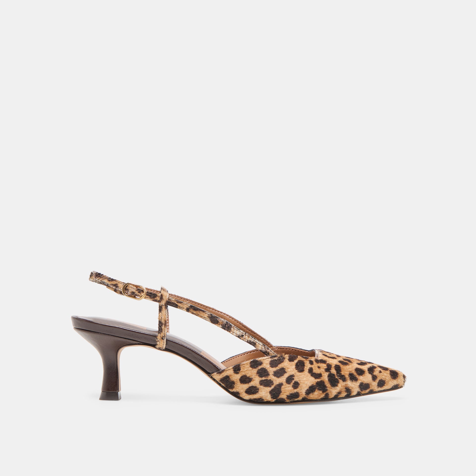 Odela Heels Dk Leopard Calf Hair