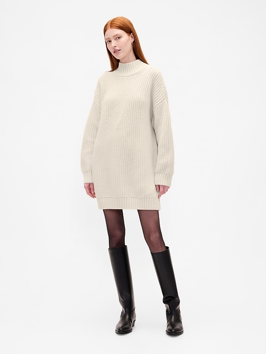 Oversized Turtleneck Mini Sweater Dress