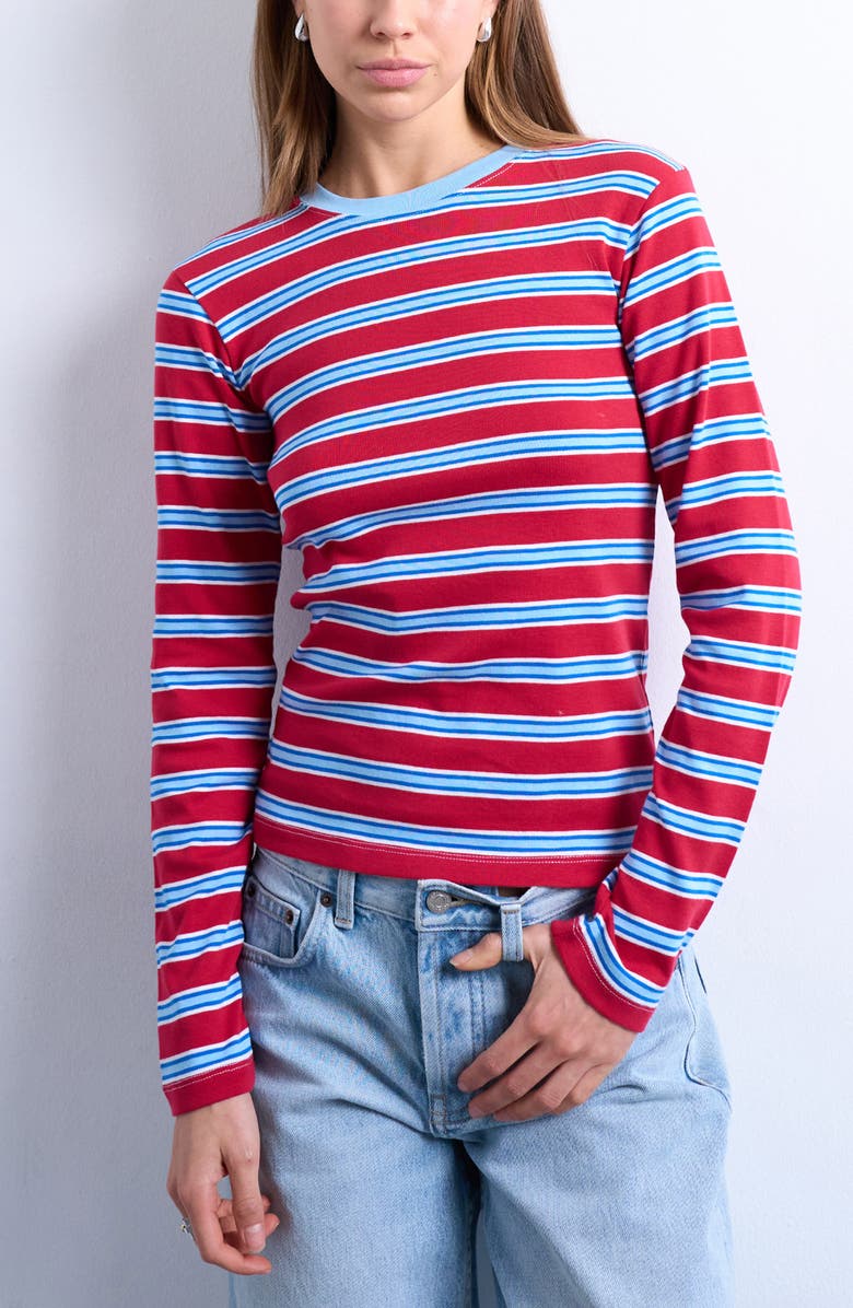 Everyday Stripe Long Sleeve Cotton T-Shirt