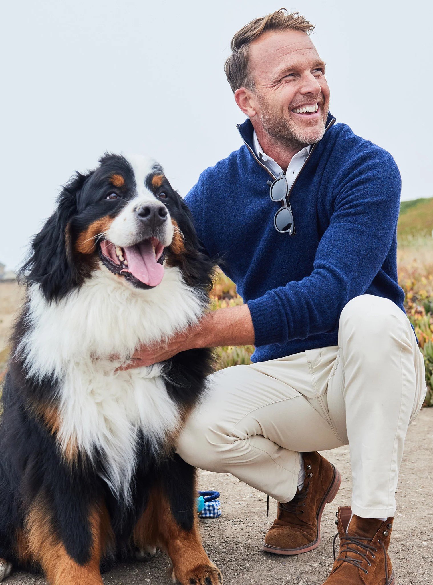 Collar & Co Balmoral Quarter Zip Wool Sweater