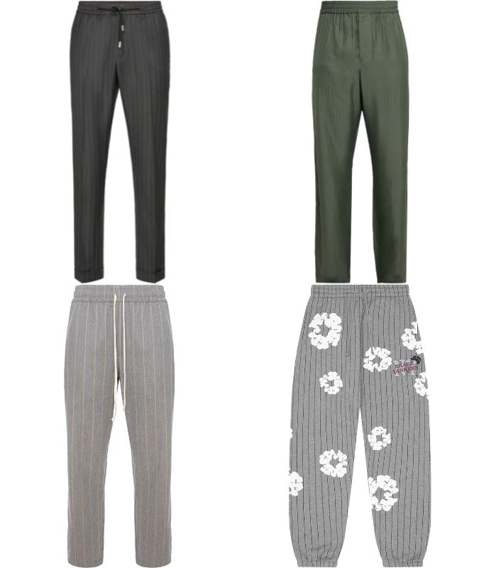 Casual Pinstripe Trousers For Men