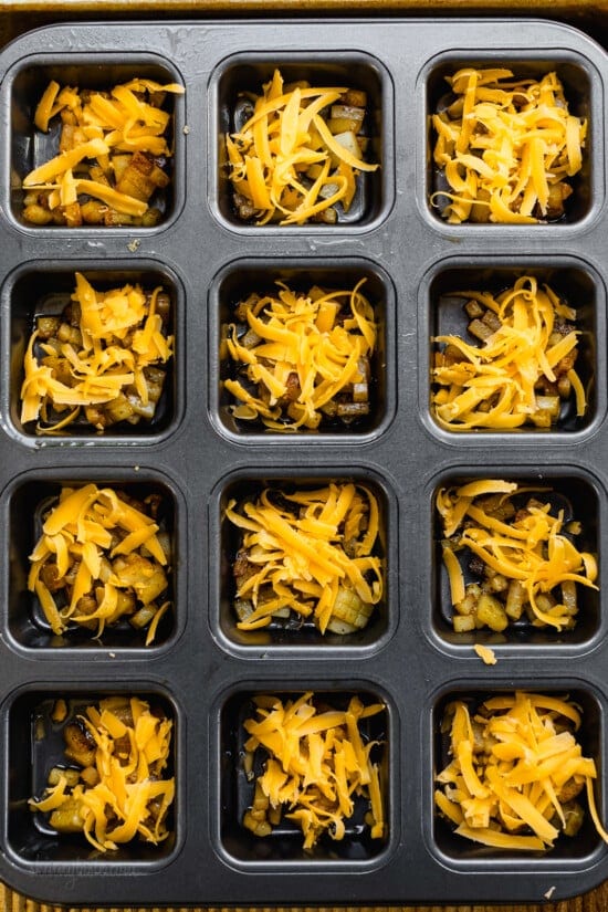 Layer potatoes and cheese